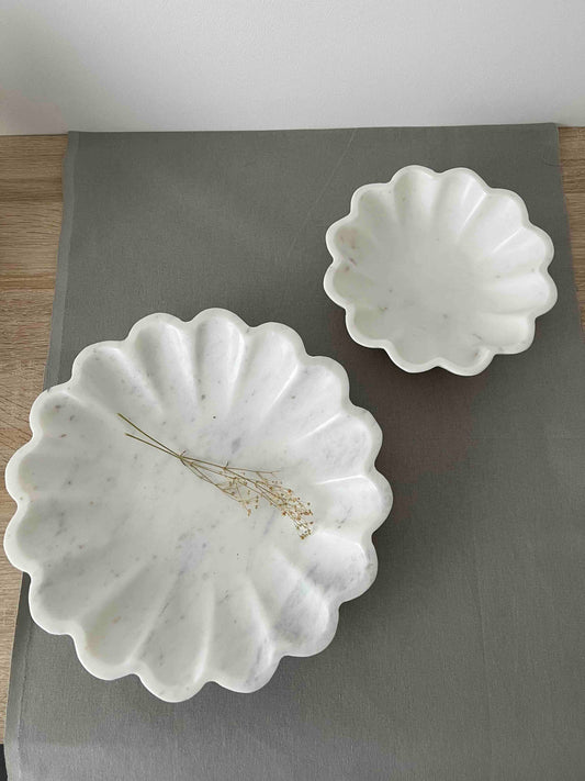 Coupelles en marbre blanc WALLIS