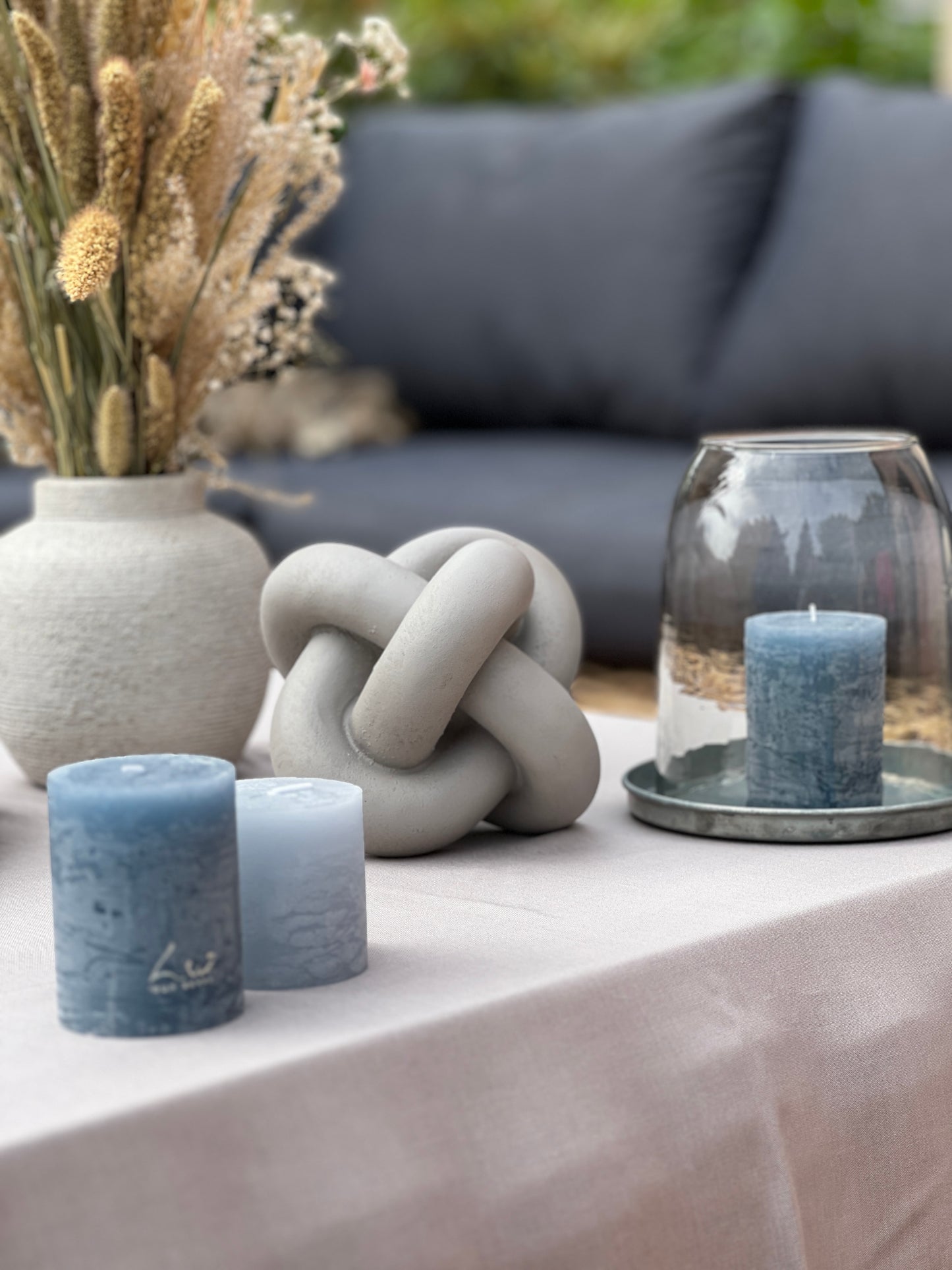 Nœud Décoratif PELOTE - Résine Grise