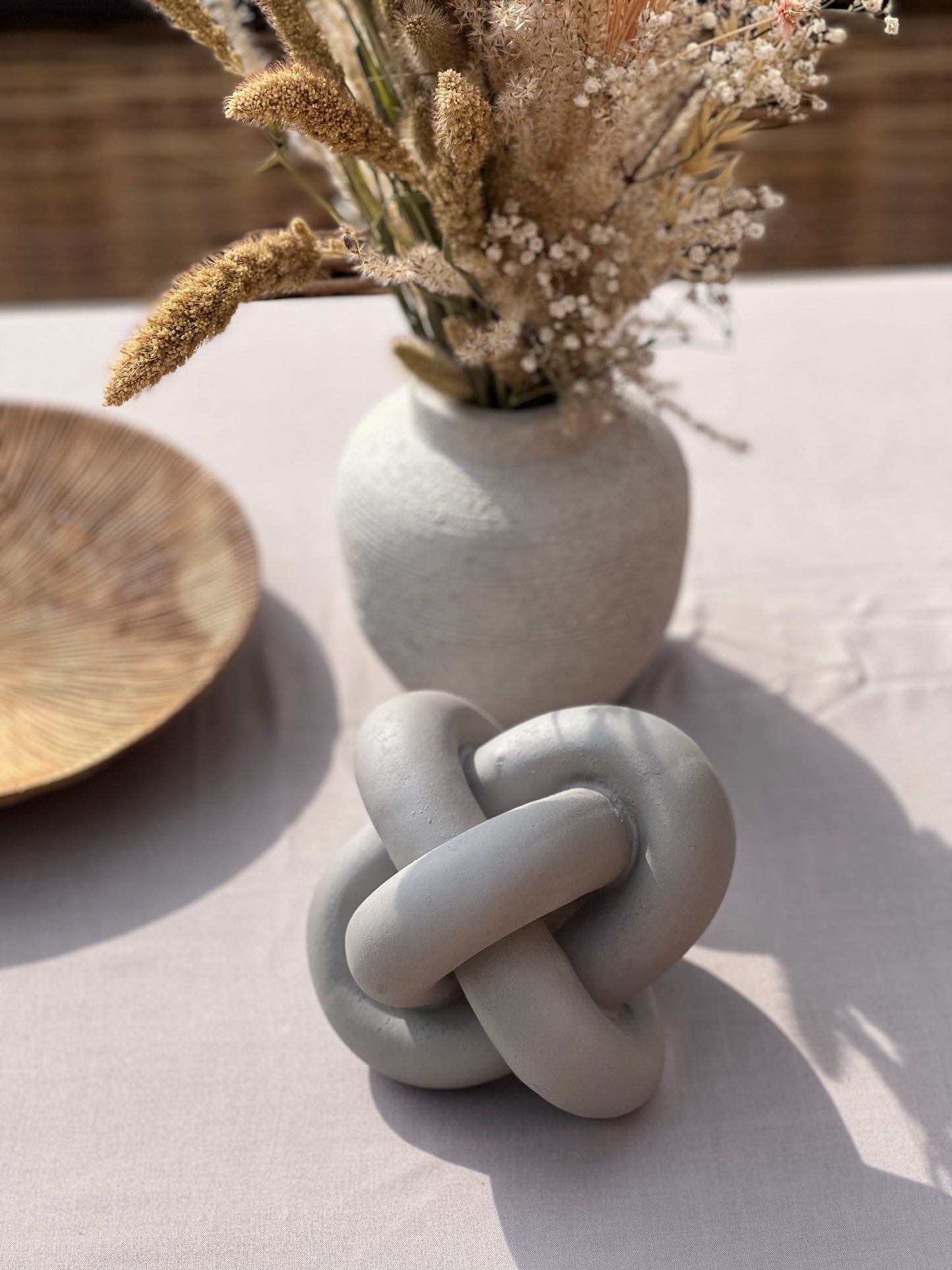 Nœud Décoratif PELOTE - Résine Grise