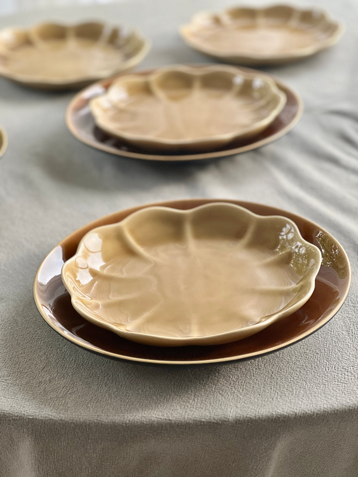 Assiette à dessert en forme de fleur – ALBA – Ø 22 cm