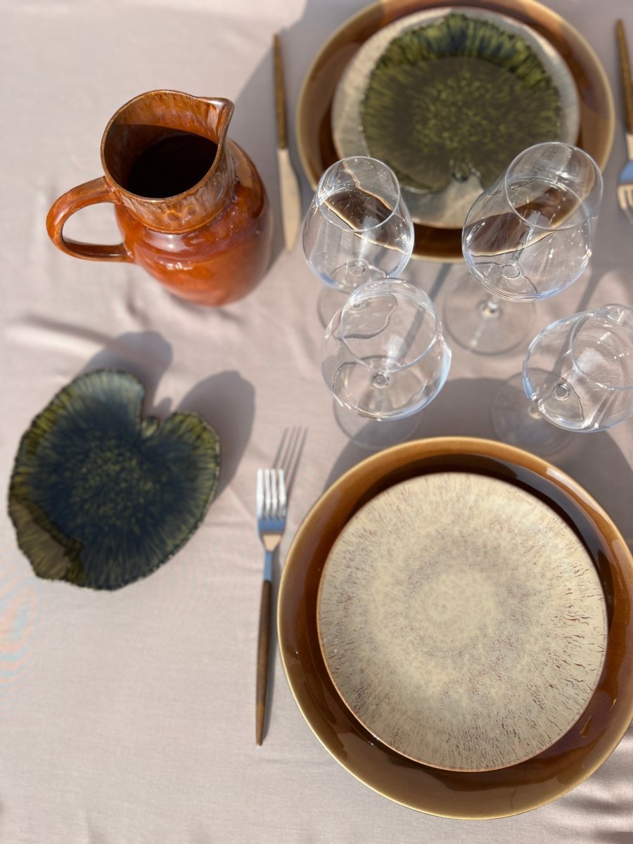 Assiette à dessert en grès beige ANTIBES - B&Inside