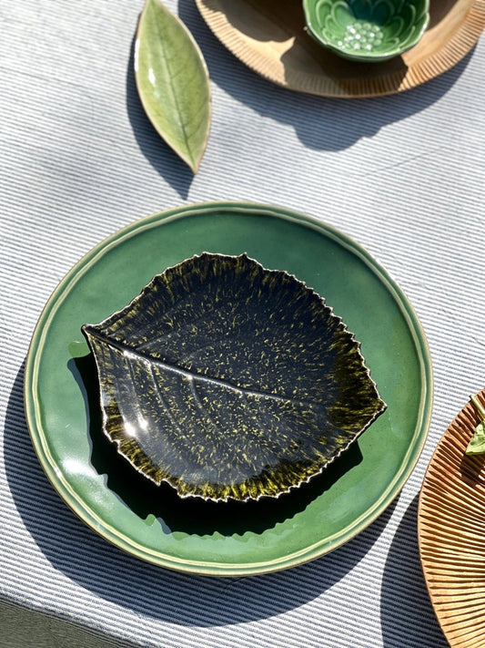 Assiette feuille Hortensia - B&Inside