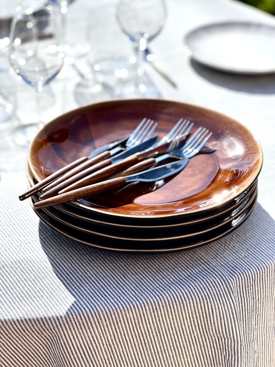 Assiette Plate Colorado en Grès Marron 27cm - B&Inside