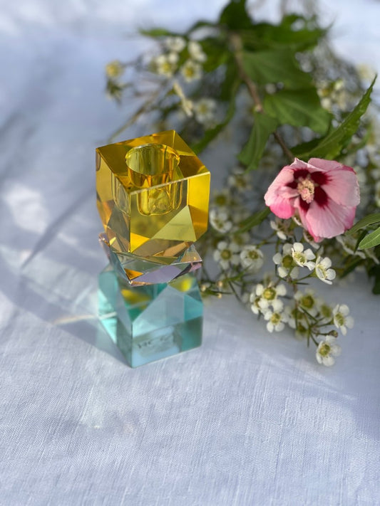 Bougeoir CUBIX en cristal - B&Inside