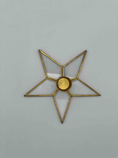 Bougeoir verre métal doré - ZIROS - B&Inside