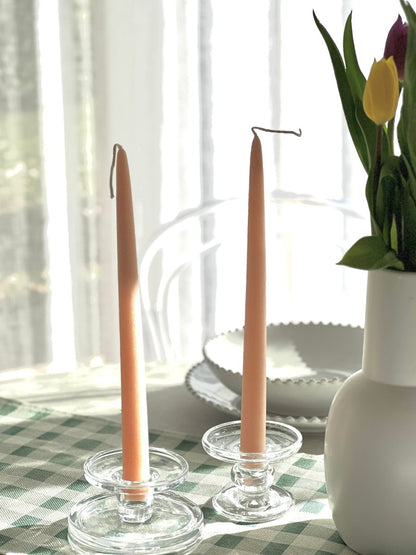 Bougeoirs sur pied en verre MOANA - B&Inside