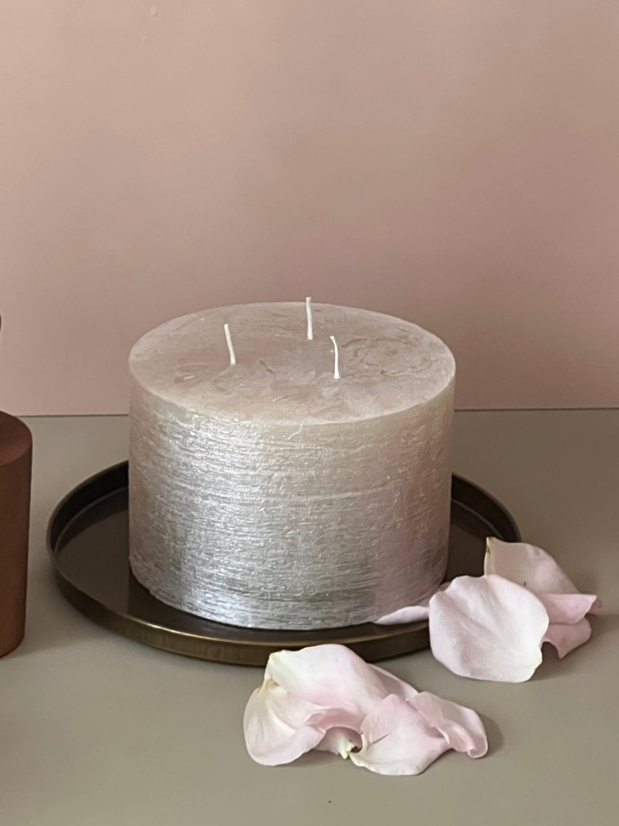 Bougie Luz Your Senses rose nacrée 3 mèches - B&Inside