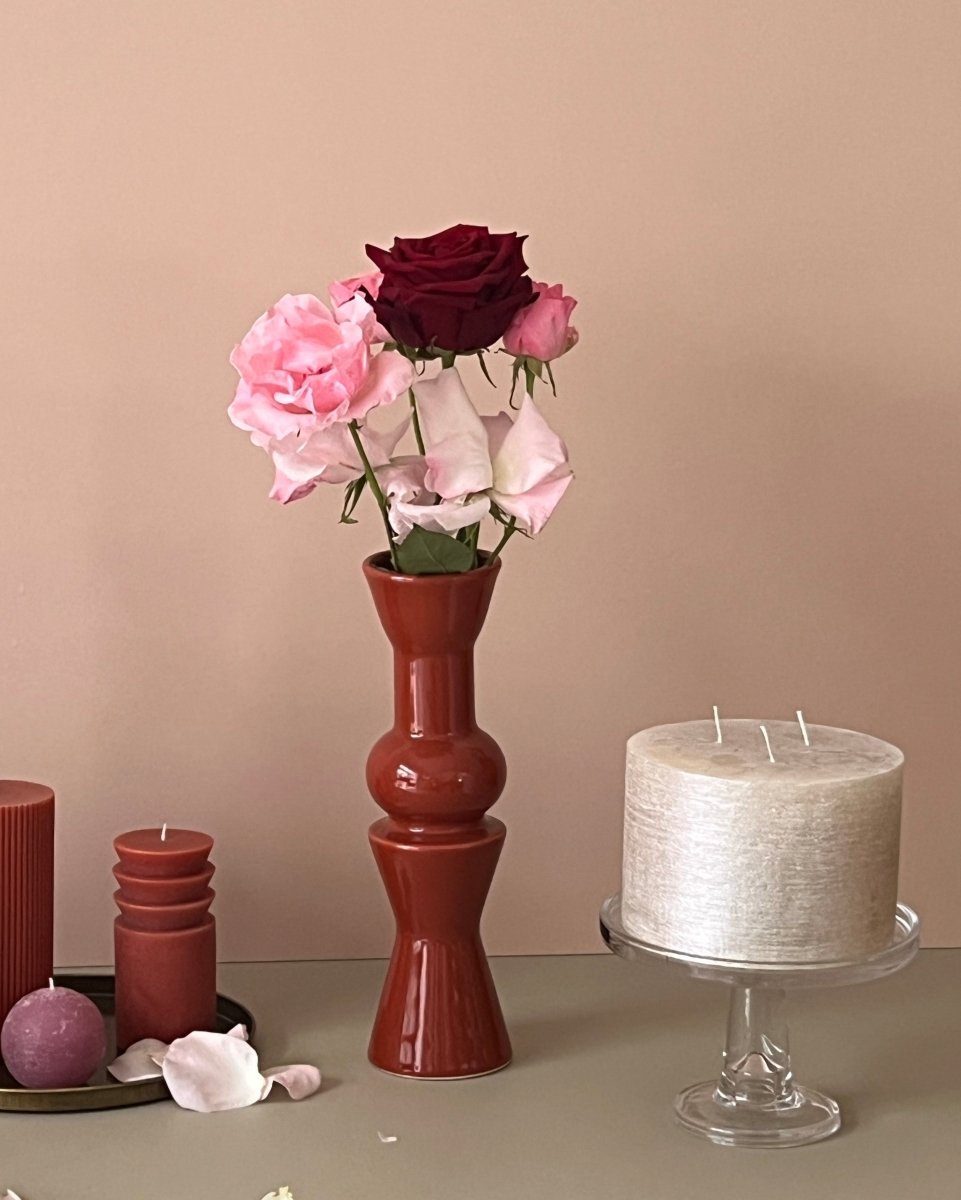 Bougie Luz Your Senses rose nacrée 3 mèches - B&Inside