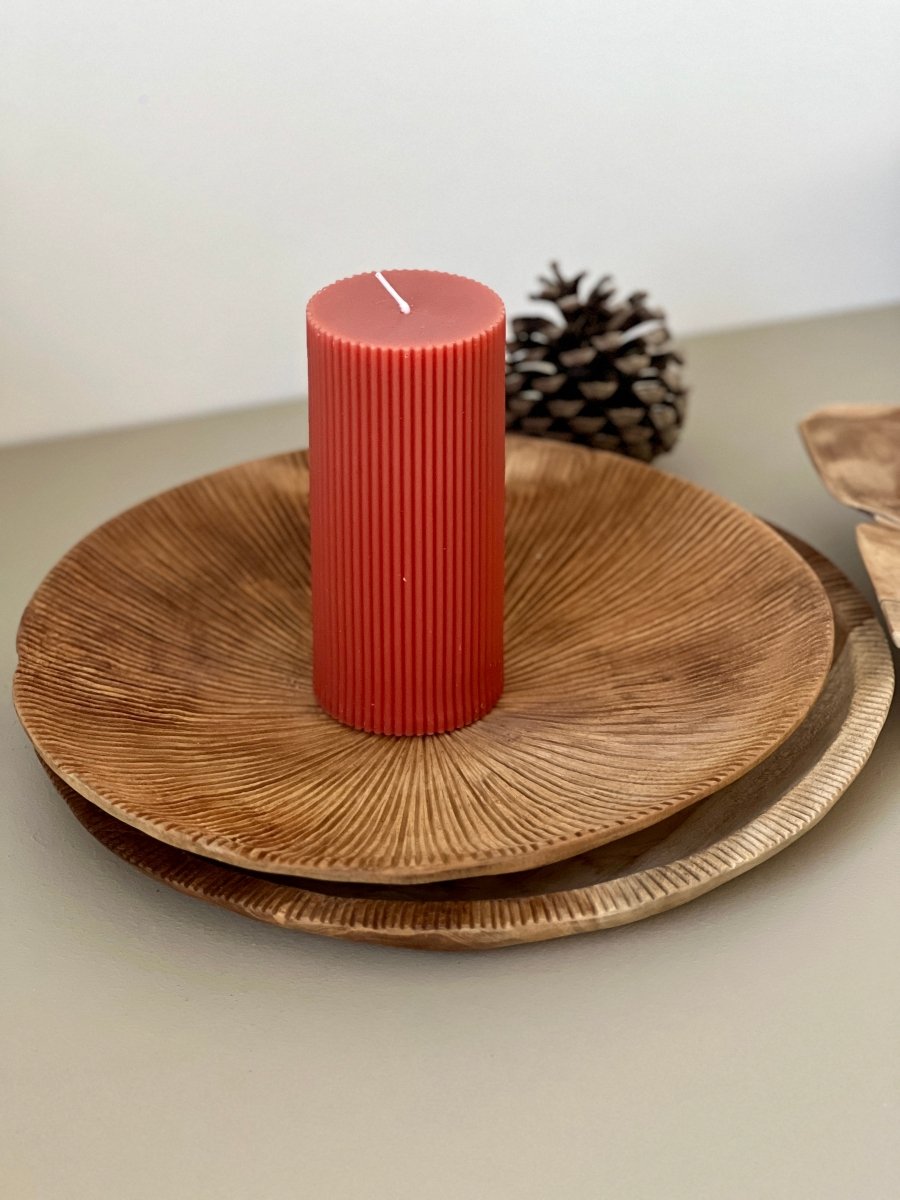 Bougie striée terracotta SIRIUS - B&Inside