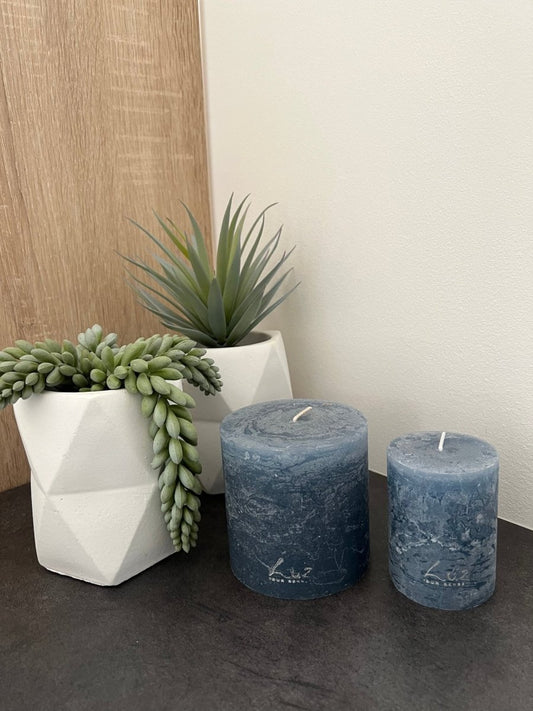 Bougies Luz Your Senses bleues - 2 tailles disponibles - B&Inside