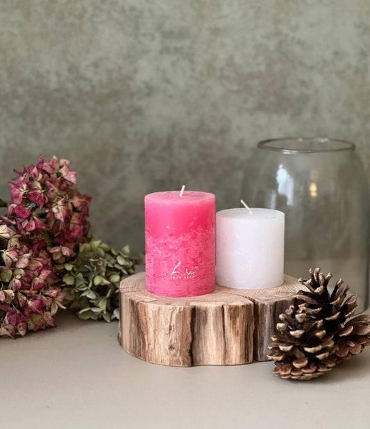 Bougies Luz Your Senses fuchsia - 2 tailles disponibles - B&Inside