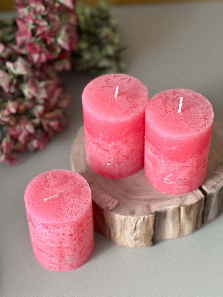 Bougies Luz Your Senses fuchsia - 2 tailles disponibles - B&Inside