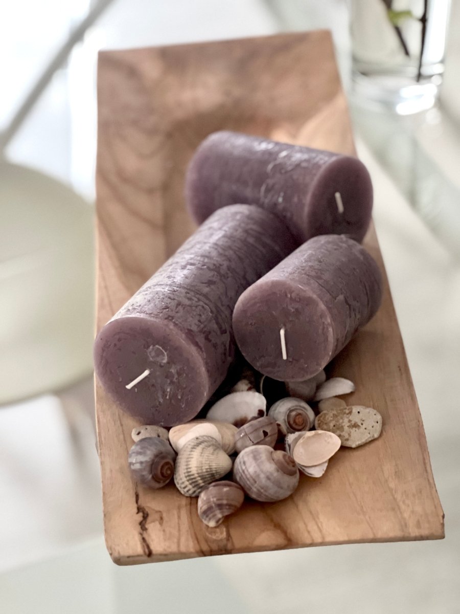 Bougies rustiques parmes - 3 tailles disponibles - B&Inside