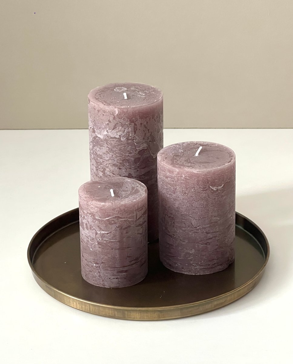 Bougies rustiques parmes - 3 tailles disponibles - B&Inside