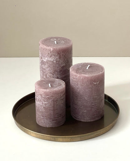 Bougies rustiques parmes - 3 tailles disponibles - B&Inside