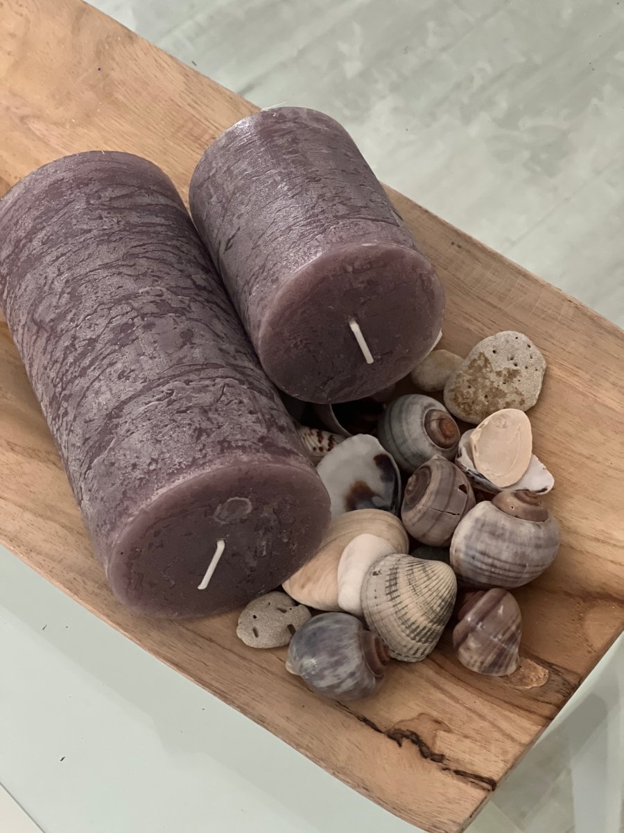 Bougies rustiques parmes - 3 tailles disponibles - B&Inside
