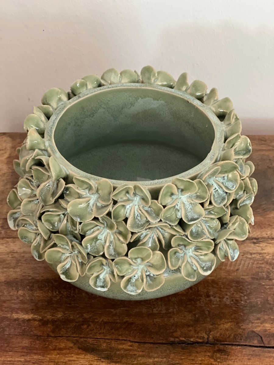 Cache - pot HORTENSE - Cache - pot vert en céramique - B&Inside