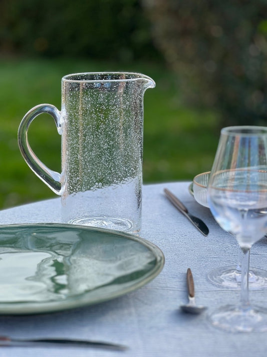 Carafe Verre Bullé SITIA - Design Épuré Bulles Incrustées - B&Inside