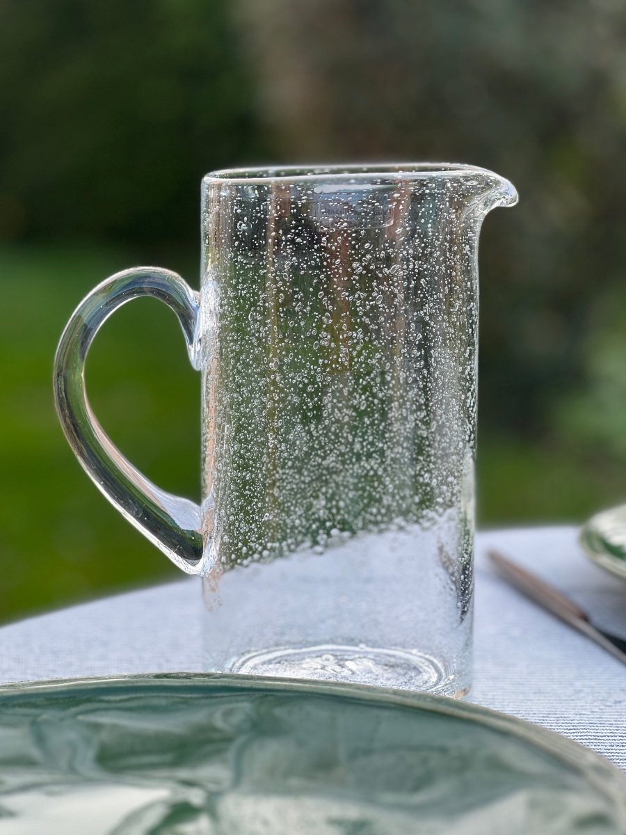 Carafe Verre Bullé SITIA - Design Épuré Bulles Incrustées - B&Inside