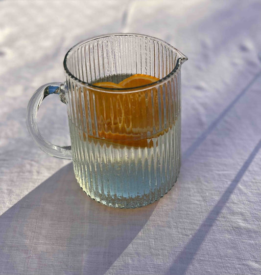 Carafe verre striée - JANA - Design élégant - B&Inside