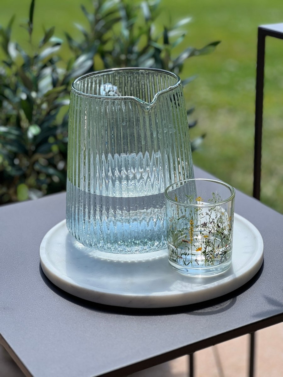 Carafe verre striée - JANA - Design élégant - B&Inside