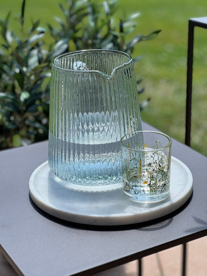 Carafe verre striée - JANA - Design élégant - B&Inside