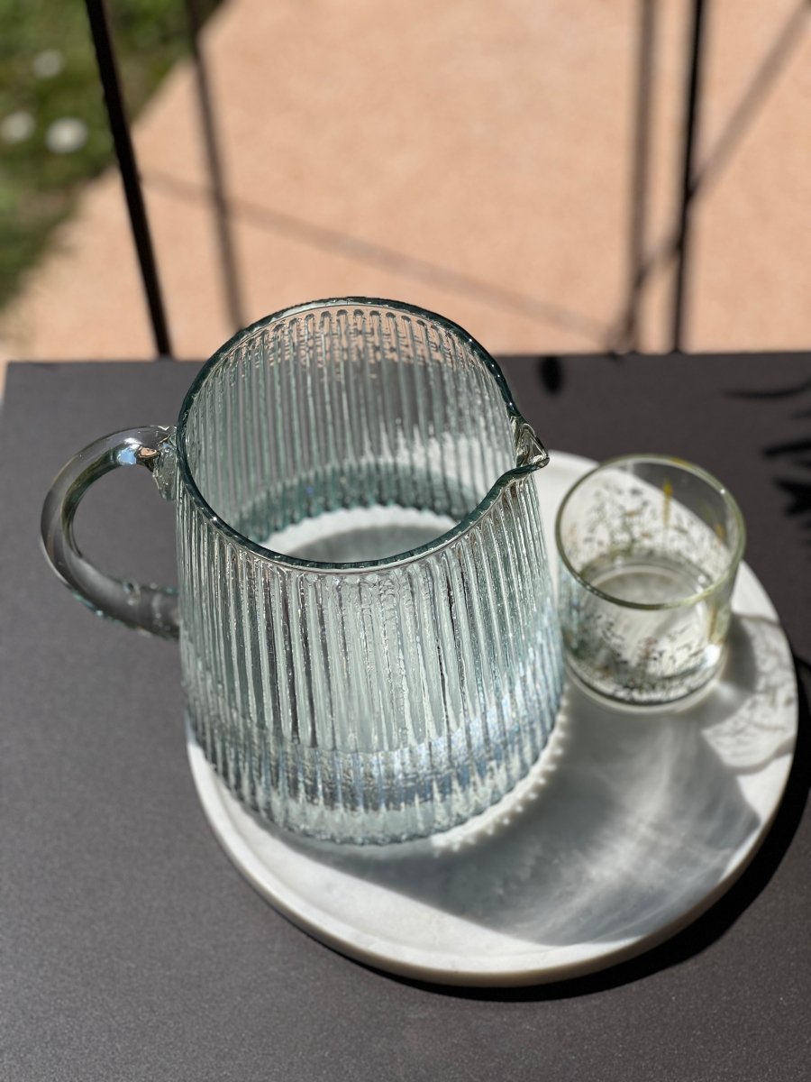 Carafe verre striée - JANA - Design élégant - B&Inside