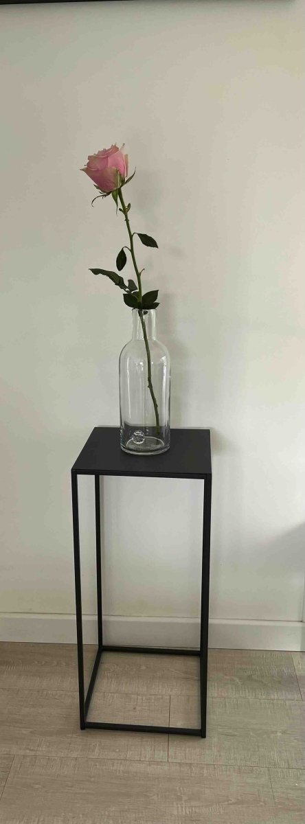 Colonne métal marron moderne support décoratif bout canapé - MIA - B&Inside