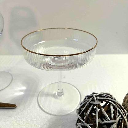 Coupe à champagne CHAMBORD - Liseré doré élégant - B&Inside