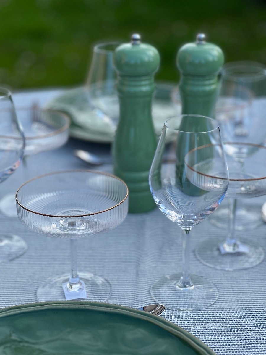 Coupe à Champagne CHAMBORD - Liséré Doré Parois Striées 10cl - B&Inside