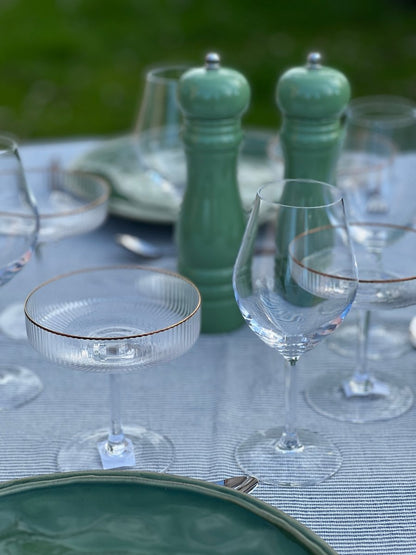 Coupe à Champagne CHAMBORD - Liséré Doré Parois Striées 10cl - B&Inside