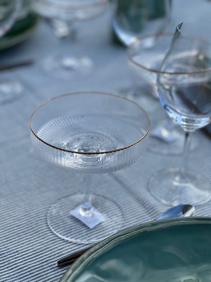 Coupe à Champagne CHAMBORD - Liséré Doré Parois Striées 10cl - B&Inside