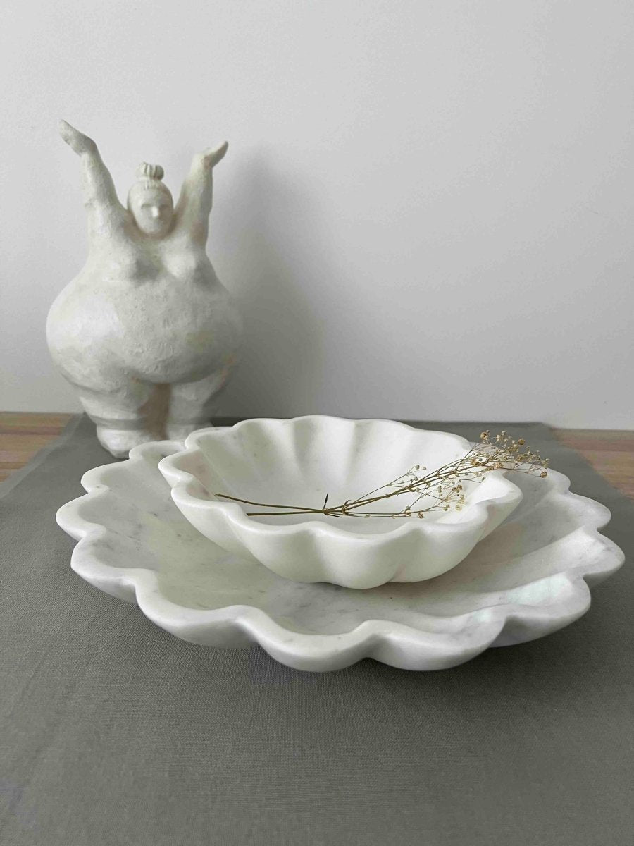 Coupelles en marbre blanc WALLIS - B&Inside