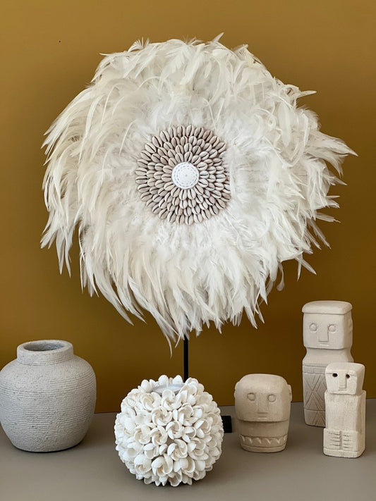 Décoration SINJAI – Plumes et Coquillages Naturels - B&Inside
