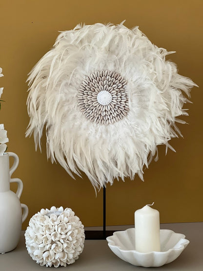 Décoration SINJAI – Plumes et Coquillages Naturels - B&Inside