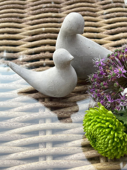 Duo Colombes décoratives en ciment DOVES - B&Inside