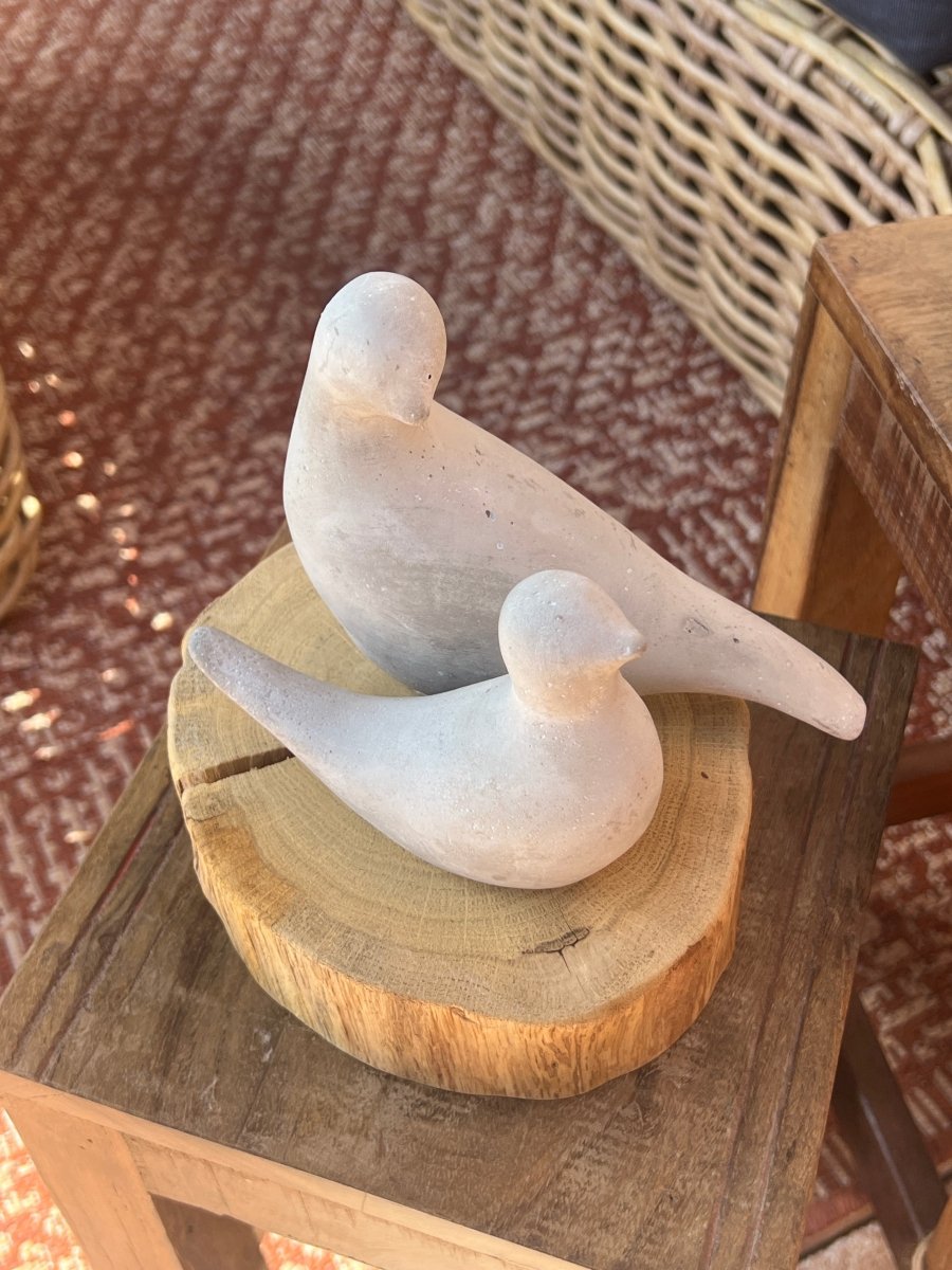 Duo Colombes décoratives en ciment DOVES - B&Inside