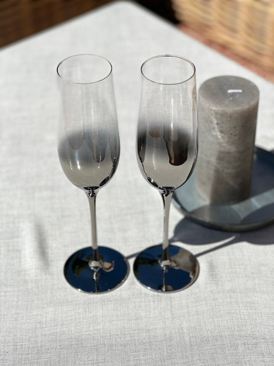 Flûte à champagne COMTESSE argentée 25cl - B&Inside