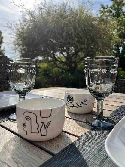 ICONIC - Verres à pied visage - B&Inside