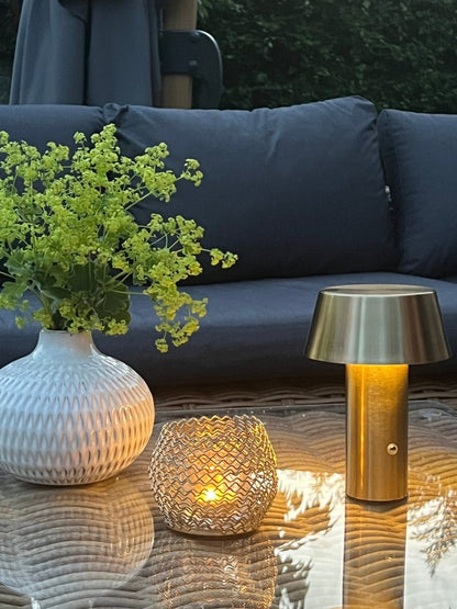 Lampe de table dorée VAGABONDE sans fil rechargeable - B&Inside