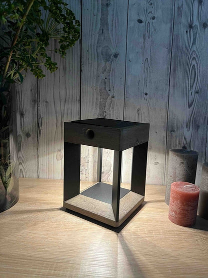 Lampe solaire de table TECKALU noir 300 lumens - B&Inside