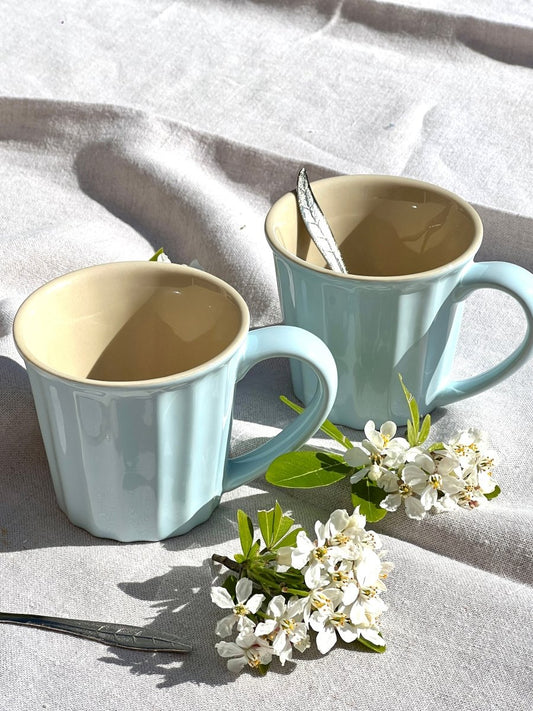 Mug CHARLY - Mug bleu ciel en grès émaillé - B&Inside