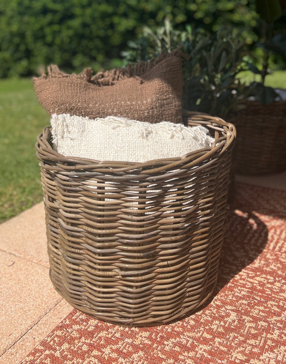 Paniers COCO - Duo paniers en osier naturel tressé 2 Tailles - B&Inside