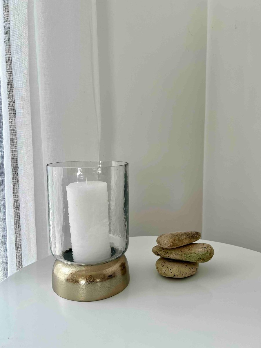 Photophore en verre - NORA - L'éclat doré qui sublime - B&Inside