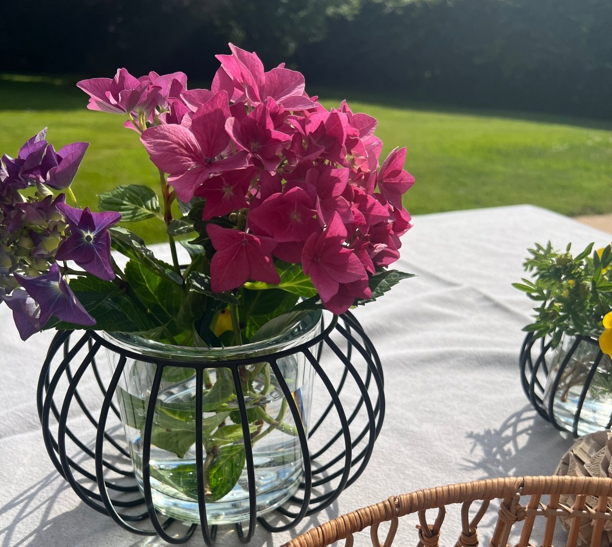 Photophore MONA en verre et métal noir - B&Inside