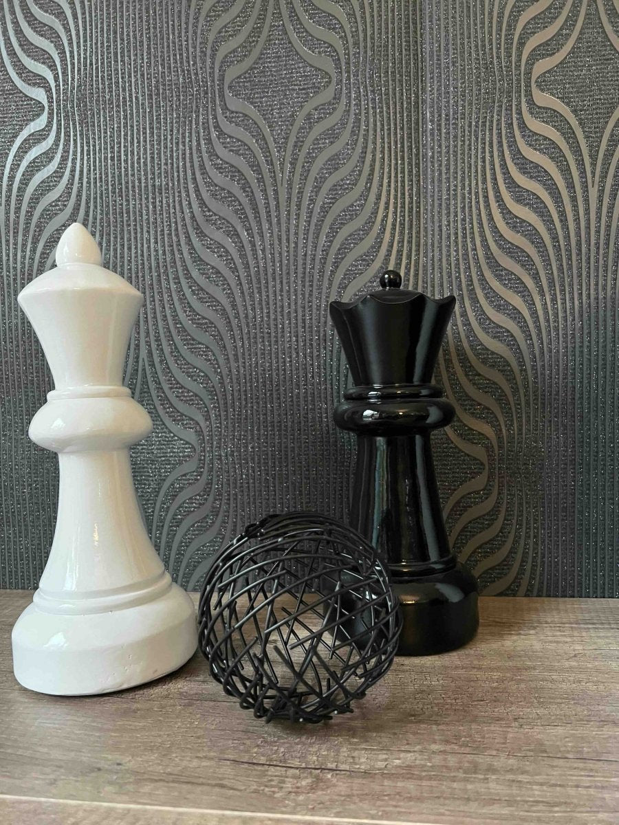 Pièce d'échec décorative en résine blanche LE FOU - B&Inside