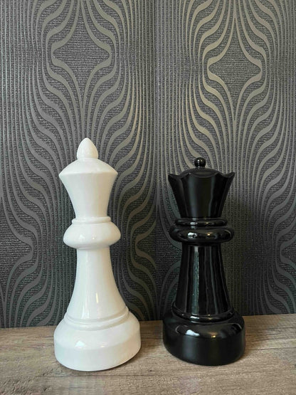 Pièce d'échec décorative en résine noire LA TOUR - B&Inside
