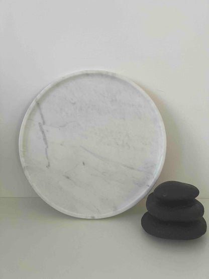 Plat en marbre blanc MOSS - B&Inside