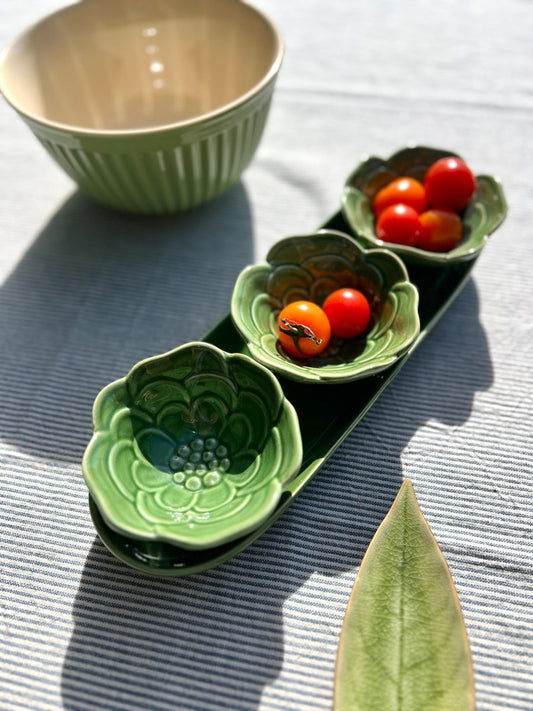 Plateau apéritif 3 coupelles fleurs PÉTALES GOURMANDS - B&Inside