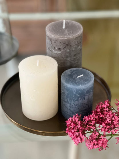 Plateau MALEVA - Plateau doré en métal pour bougies - B&Inside